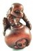 Vintage Bead Netsuke Funky Monkeys Playing with a Jar Hand Carved Sculpture Boxwood ((Free Shipping USA))