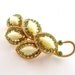 Rhinestone Brooch Vintage Costume Jewelry Creamy Ivory Peridot Green Leaves Spring Fashion Pin (Free Shipping USA)