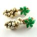 Vintage Earrings Beaded Grape Cluster Clip On Fruit Earrings Nature Inspired Jewelry