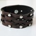 Woven and Revet Brown Leather Cuff Bracelet