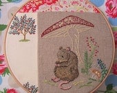 Afternoon nap - a very sleepy dormouse pdf embroidery pattern