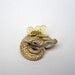 Miniature BABY gold DRAGON Polymer Sculpt by Amy Brown