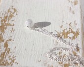 Silver Disco Ball Necklace