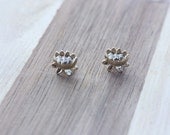 Small Vintage Lotus Studs