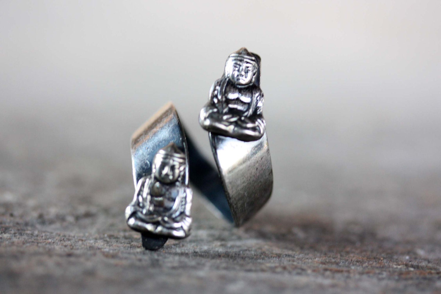 Vintage Silver Buddha Ring