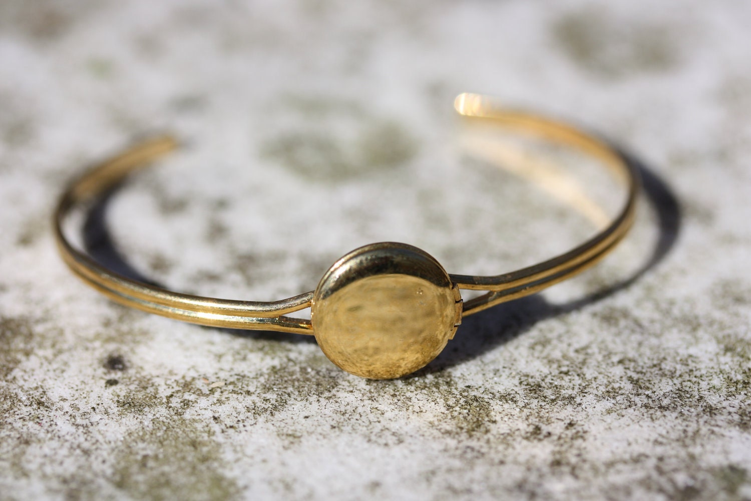 Small Gold Locket Bracelet