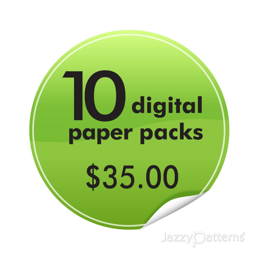10 digital scrapbooking paper packs special: Save 35%