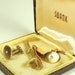 Beautiful Vintage Gold Tone Metal Swank Cuff Links