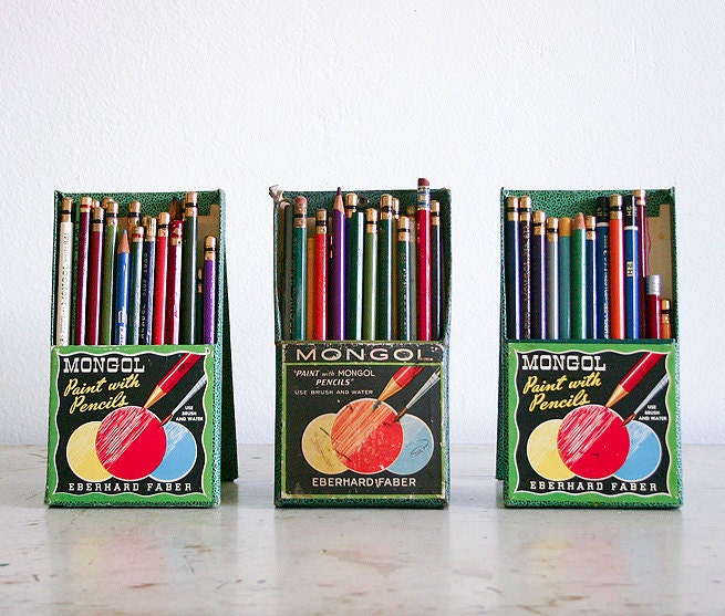 Vintage Mongol Colored Pencils - 3 Boxes
