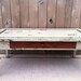 Vintage - Upcycled - Kalming Khaki - Rustic Mod Industrial - Inlaid Wooden Coffee Table - Drawer - Chic