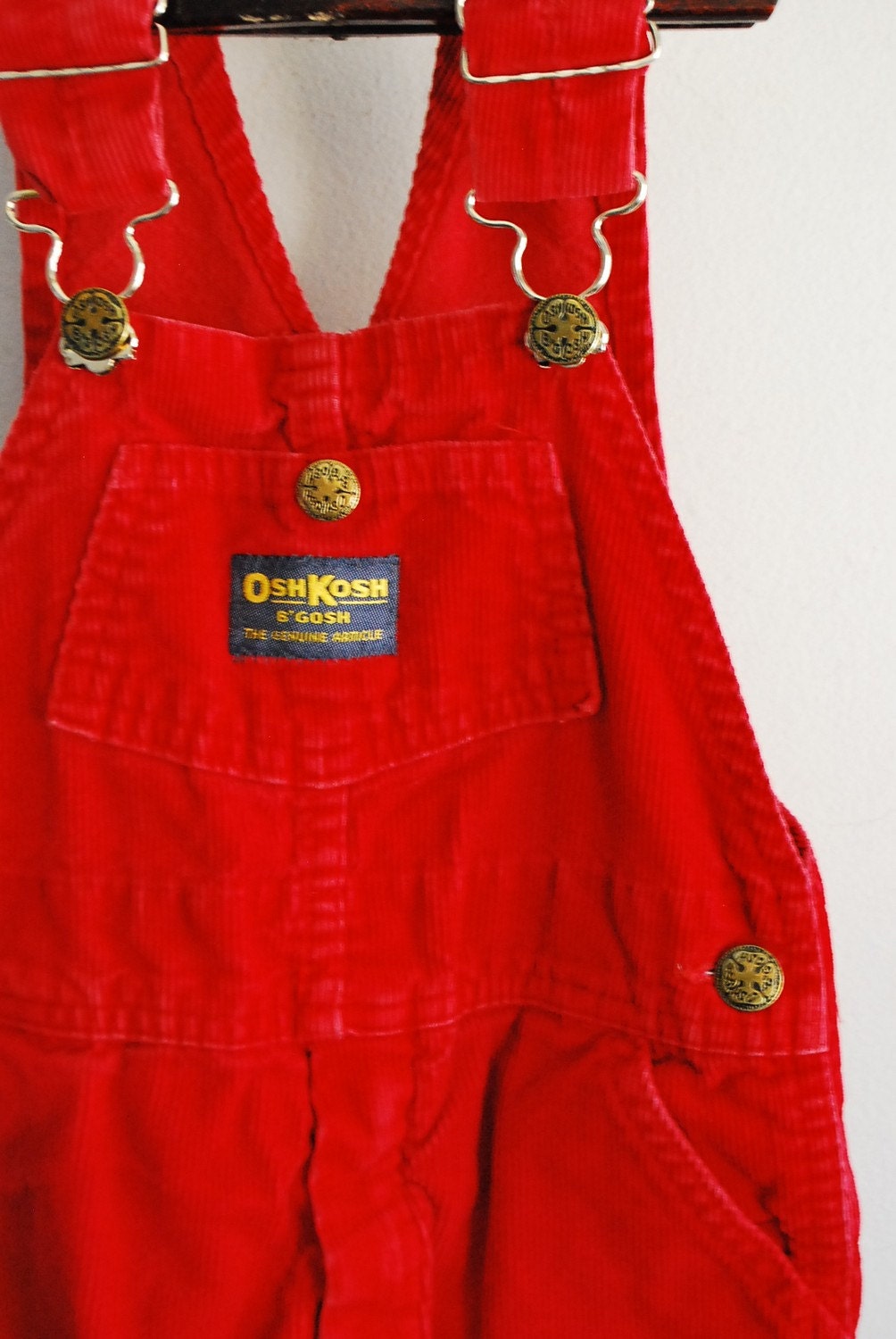 Vintage Red Corduroy OshKosh Overalls 3T by MotherMidnight on Etsy