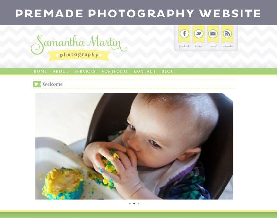 PREMADE Photography Logo Design and Website