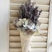 Vintage French Book Cone with Dried French Lavender and Hydrangea