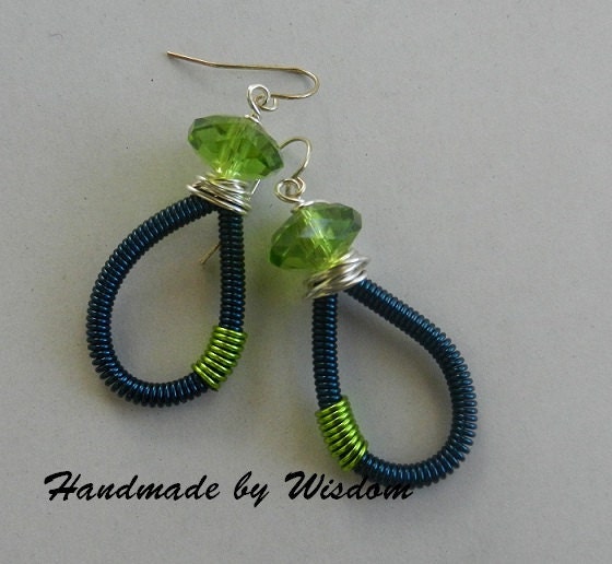 Sapphire Coiled Earrings