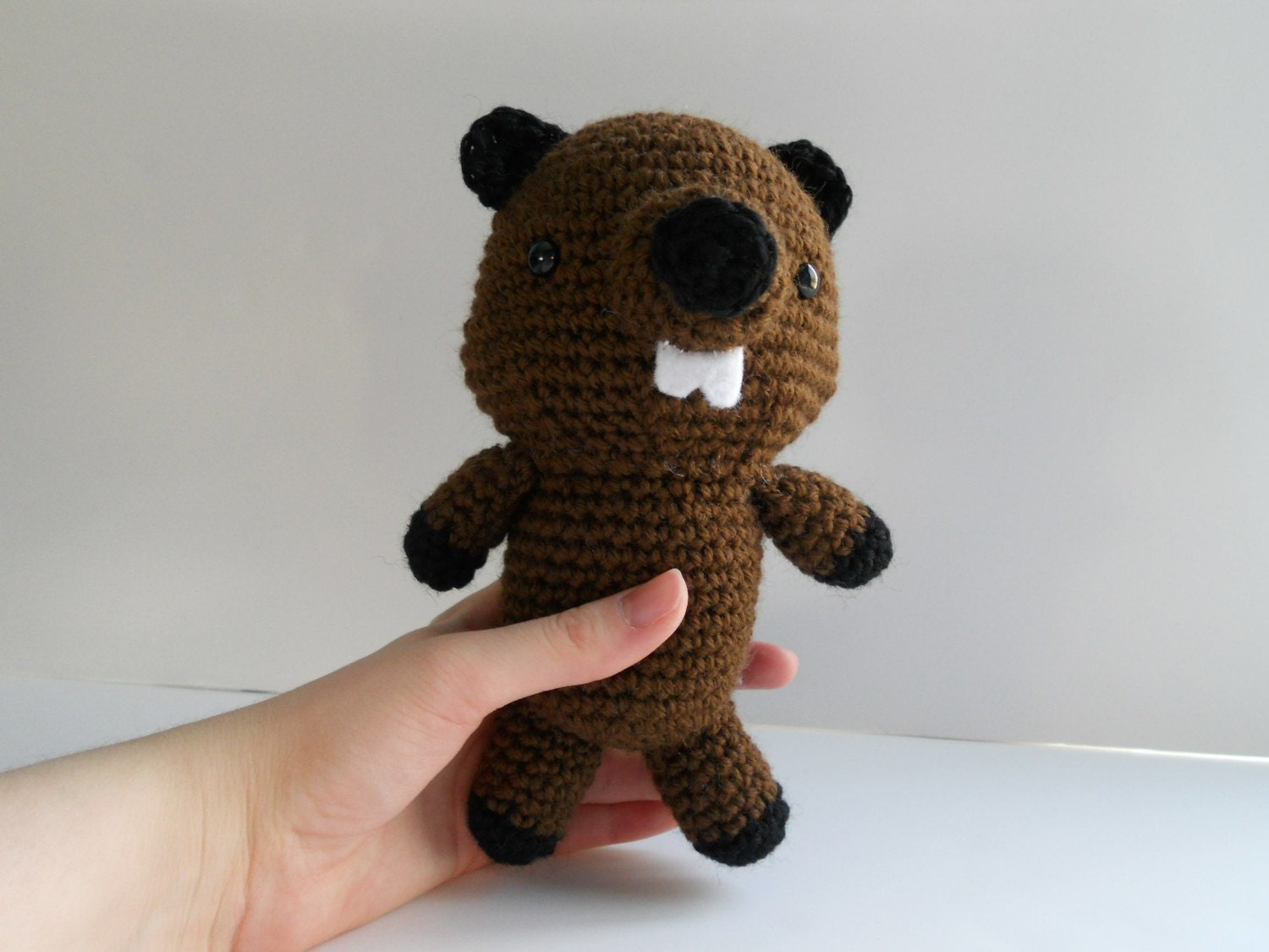 Amigurumi Crochet Beaver Plush Toy