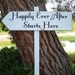 HaPPiLy EVeR AfTeR SiGn - HaPPiLY EVeR AfTeR STaRTs HeRe ARRoW SiGn- DiReCTioNaL WeDDiNg SiGnS - 4ft Stake