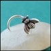Sterling Silver Little Bee Insect Nose Stud - CUSTOMIZE