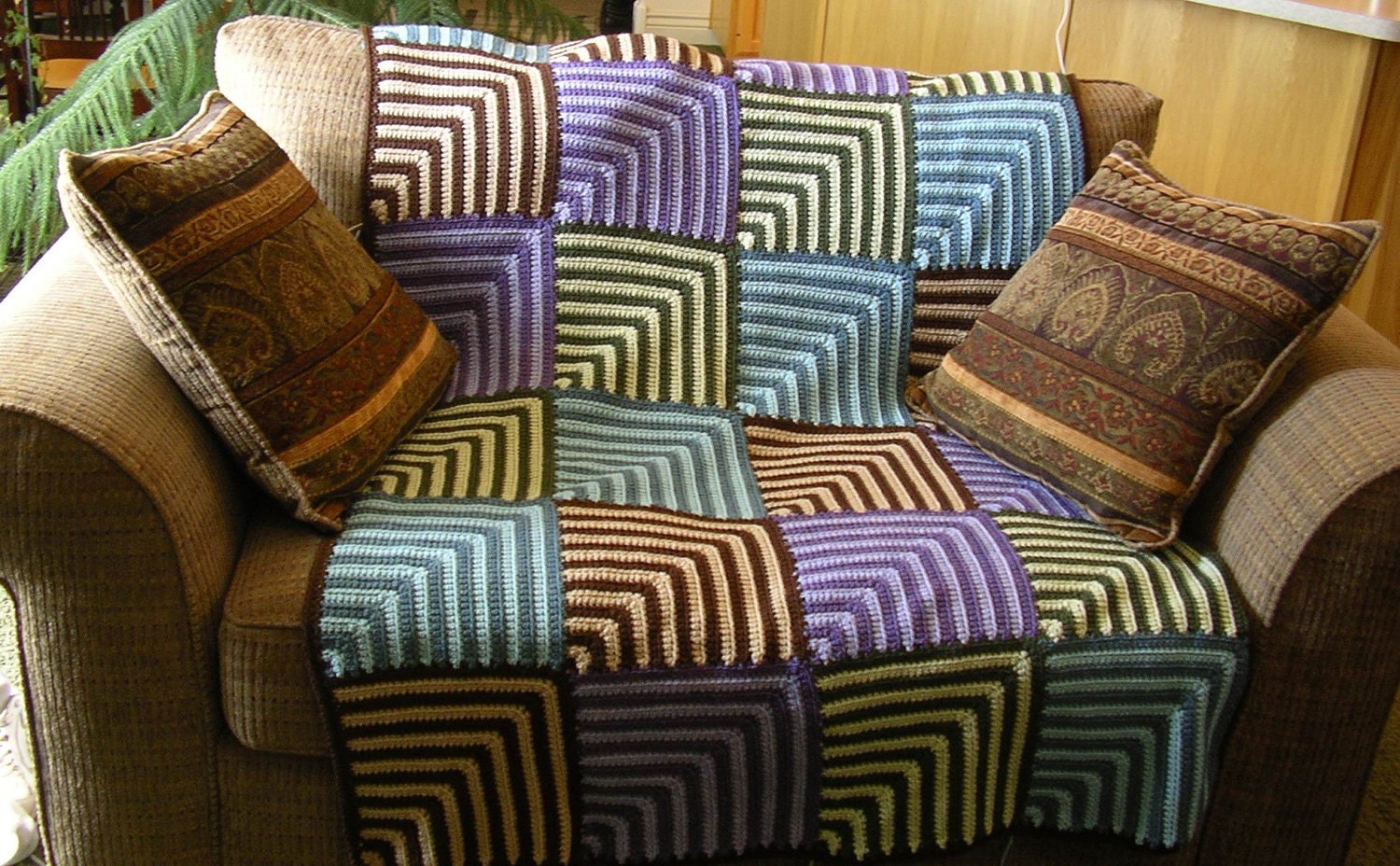 Crazy Squares-Afghan Throw