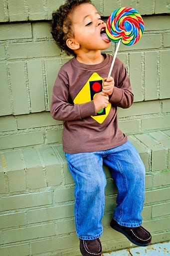 Traffic Light Ahead Applique Shirt