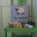 Sheep Applique Pillow for Children