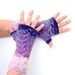 Hand Knit Fingerless Gloves - holiday accessories -Cable Knit Fingerless Gloves - pink purple women winter accessories - winter mit