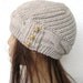 Hand Knit Hat- Cloche Hat in wheat Beige Womens cable knit Hat Fall Autumn Winter Accessories Fashion Hat