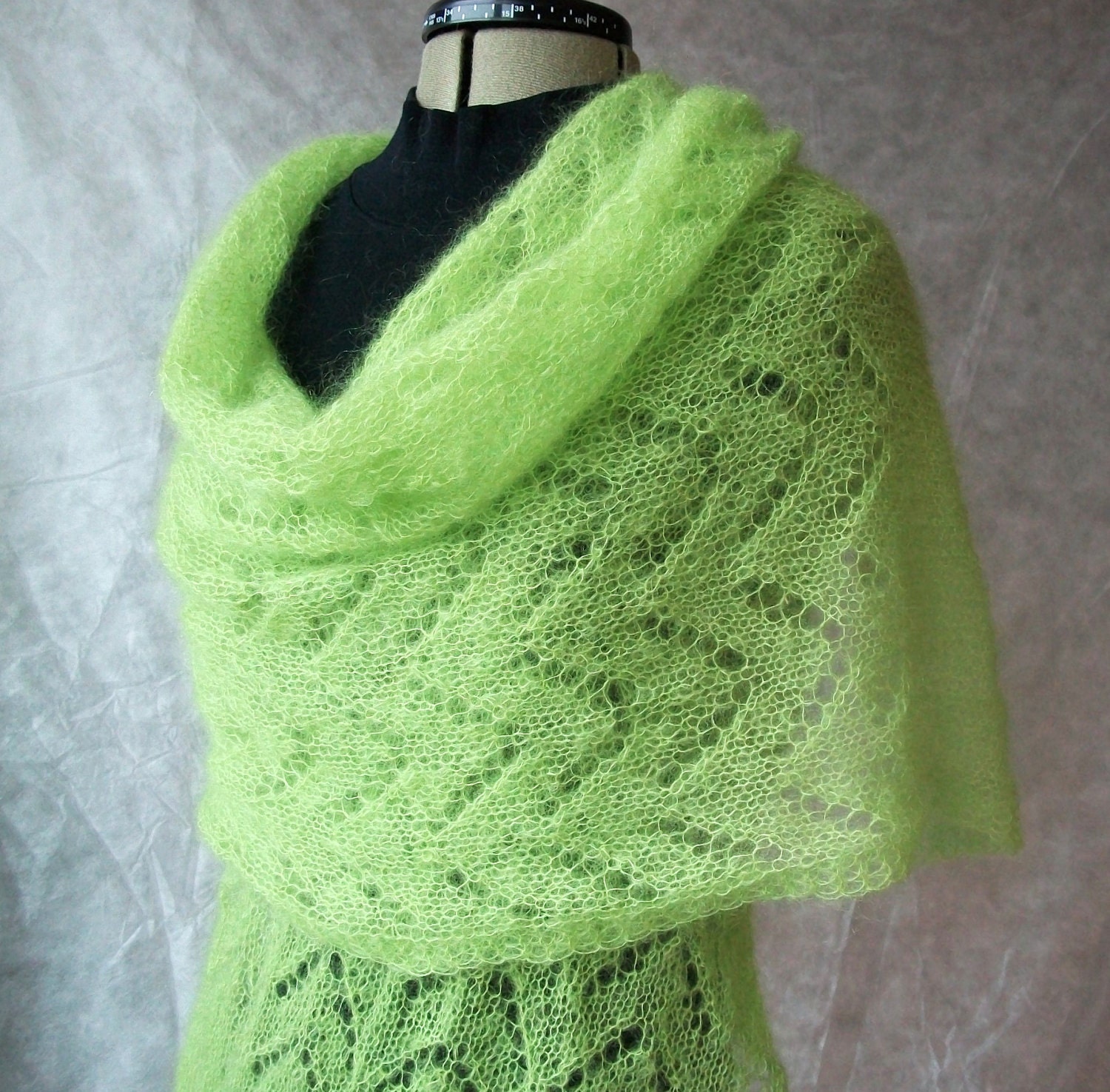 Mohair scarf Hand knitted to order