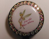 Swarovski Crystal Retractable ID Badge Reel - Nice Nurse