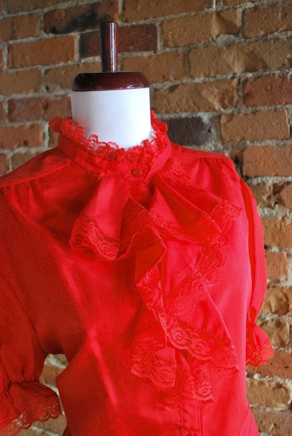 red ruffle tops