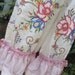 BLOOMIES... Vintage Kitty bloomies.. short bloomers.. cross stitch linen, ooak, roses, vintage stripes .. Med - Large