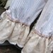 vintage kitty.. lily hannah. ecru and white.. french ticking style ,shabby chic, bloomers.. plus size.. XL - 2XL ..