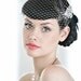 Edith Birdcage blusher Veil, wedding veil, bridal veil, deco, ivory veil.  Wedding hair accessory Bridal hair accessory Ready to ship