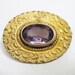Tiny Victorian Pin Purple Amethyst Glass Gold Gilt C1880 February Birthstone