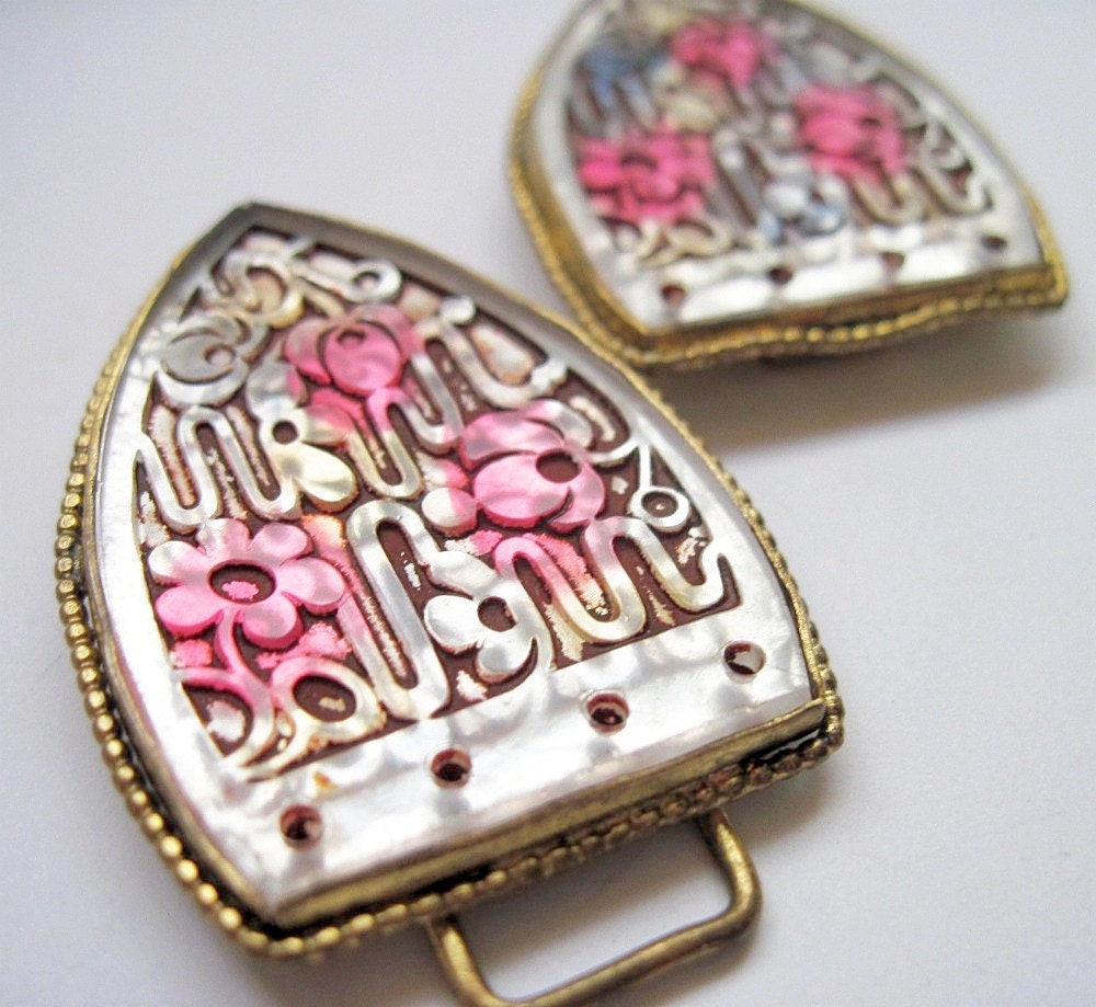 Art Deco Czech Glass Belt Buckle C1920s