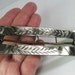 Large Antique Victorian Silver Sash Buckle Dark Patina 1870s
