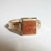 Vintage Art Deco Goldstone Ring 1920s Rolled Gold Square Size 10 Copper Color