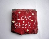 Refrigerator magnet Love Shack red  B52s