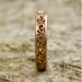 Handmade Wedding Ring in 14K Rose Gold with Scrolls Swirls and Curls with Matte Finish Size 6/3mm
