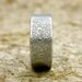 Custom Made Concave Finger Print Wedding Ring in 14K White Gold with Matte Finish Size 8.5/8mm