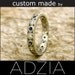 Diamond Blue Sapphire 14K White Gold Swirly Wedding Band with Milgrain 3.2 mm Wide - Reserved for KEVIN - Final Installment