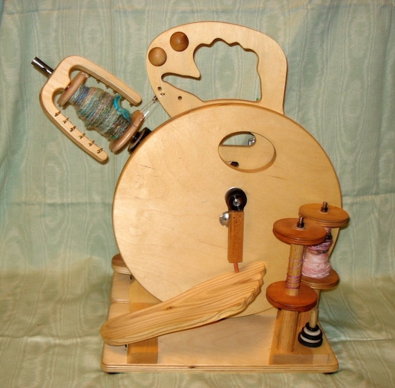 HitchHiker Double Treadle Spinning Wheel by by bluemtnhandcrafts