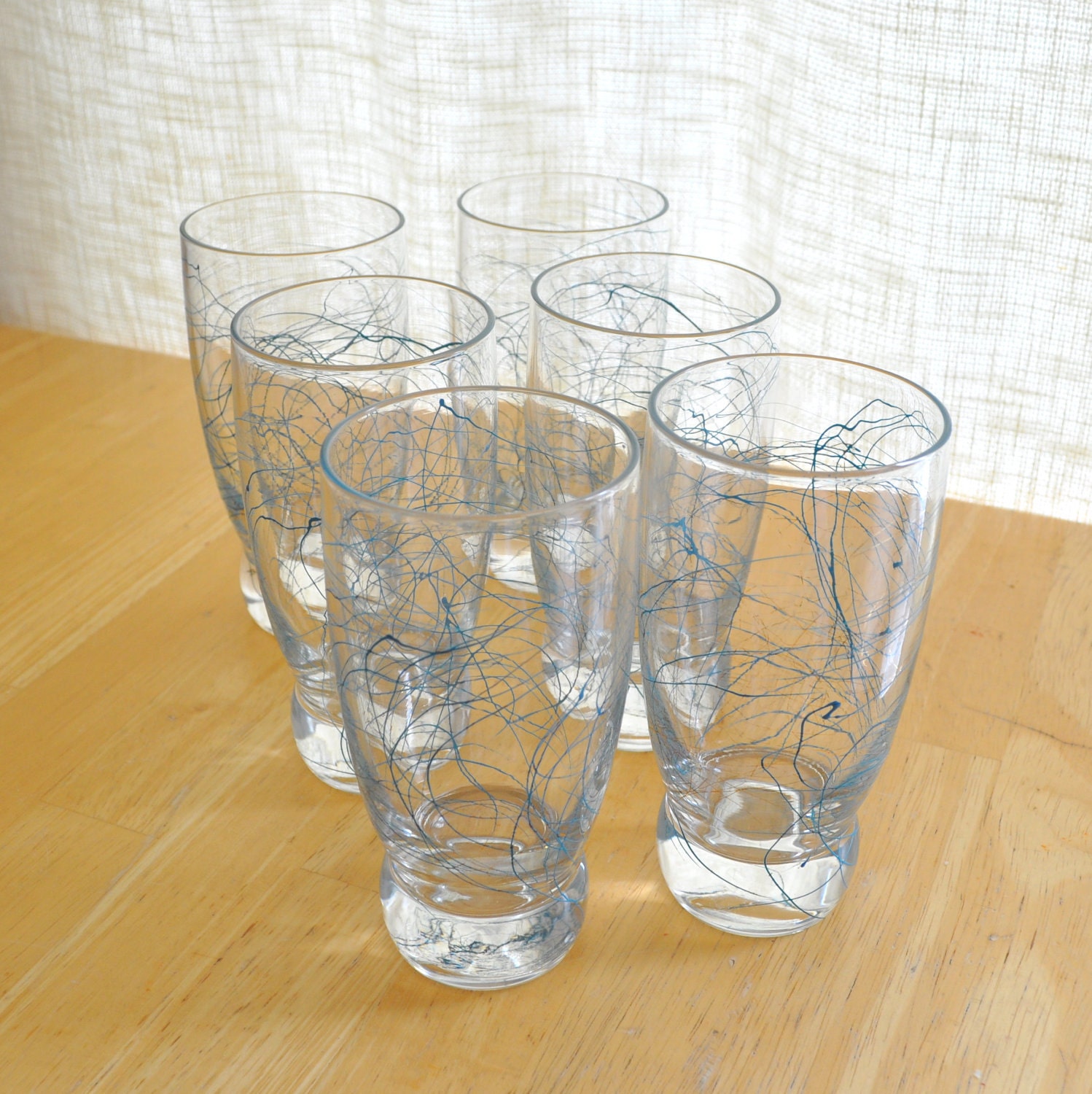 eva zeisel prestige tall glasses by federal glass - set of six