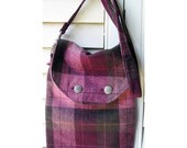 13 Inch Laptop Cozy Carrier Bag Pendleton Wool - Pink Burgundy Brown Plaid - Back to School
