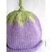 Lilac Berry Baby Hat, Photo Prop, Newborn Size, Cotton Acrylic Yarn, Washable, Lilac Purple Mint Green