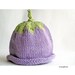 Lilac Berry Baby Hat, Photo Prop, Newborn Size, Cotton Acrylic Yarn, Washable, Lilac Purple Mint Green