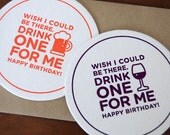 Drink One For Me Coaster Card