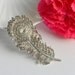 Rhinestone Peacock Feather Bridal Hair Clip - Crystal Clear - Bridesmaid Hair Clip - Wedding