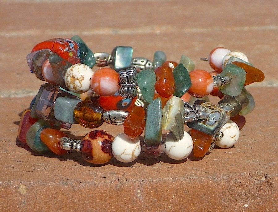 Bracelet / Coil Bracelet- 7- Beading Divas Greyhound Rescue Fundraiser