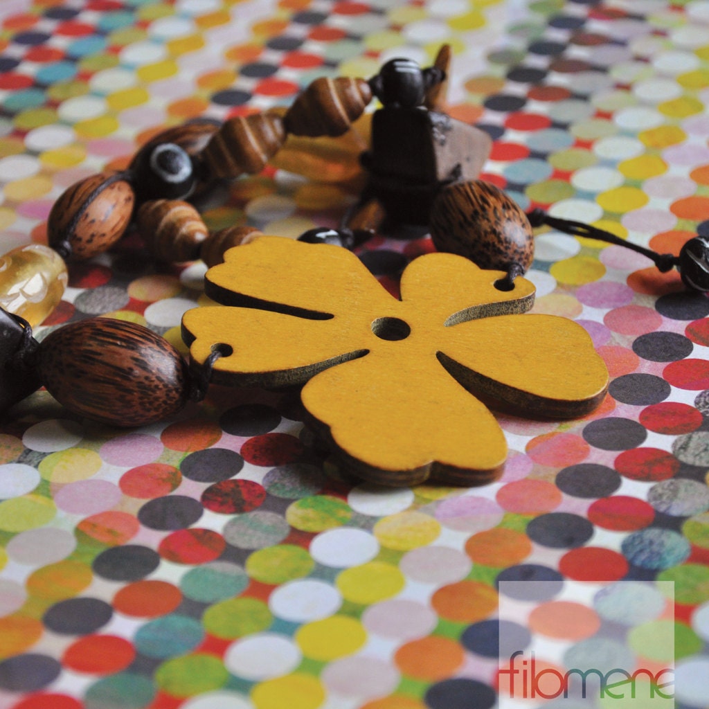 Yellow Cherries STAK Collection necklace