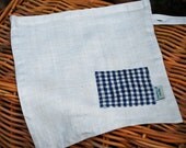 Vintage Hand Woven Linen Ditty Bag---Medium